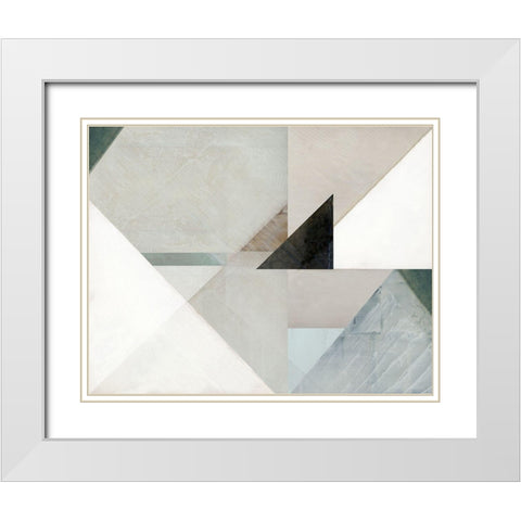 Crackelure II White Modern Wood Framed Art Print with Double Matting by Cartissi