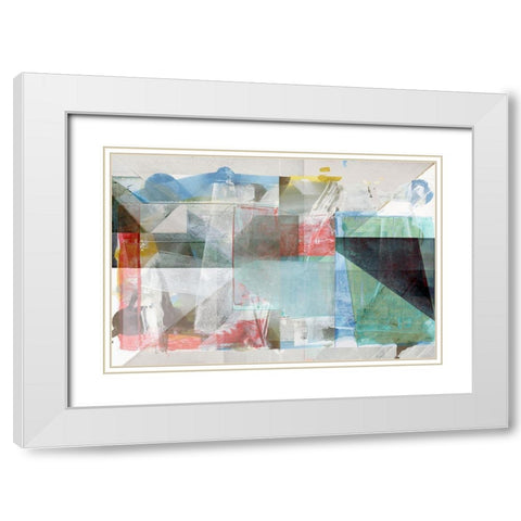 Crackelure Mixture White Modern Wood Framed Art Print with Double Matting by Cartissi