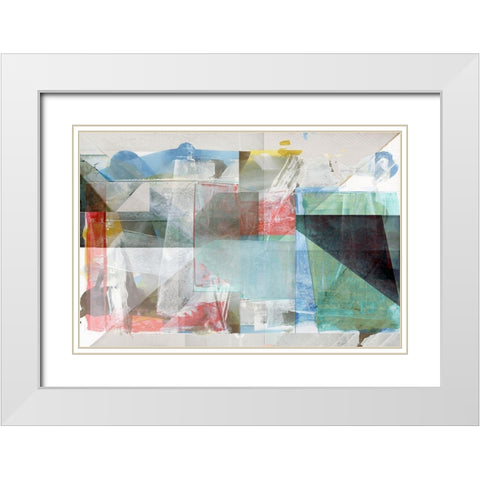 Crackelure Mixture White Modern Wood Framed Art Print with Double Matting by Cartissi