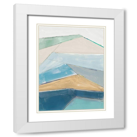 Sailors Cliffs I  White Modern Wood Framed Art Print with Double Matting by Cartissi