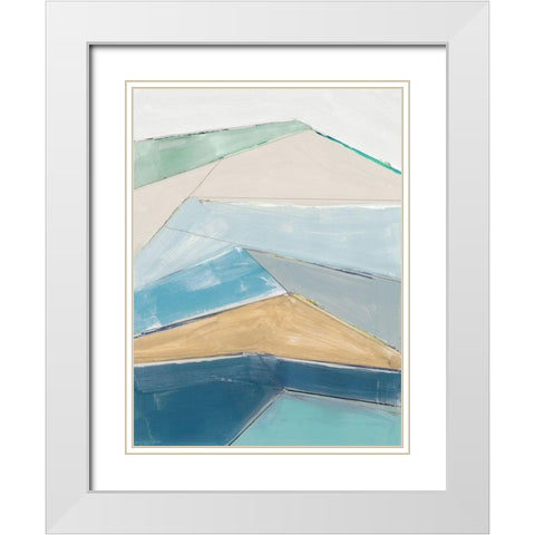 Sailors Cliffs I  White Modern Wood Framed Art Print with Double Matting by Cartissi