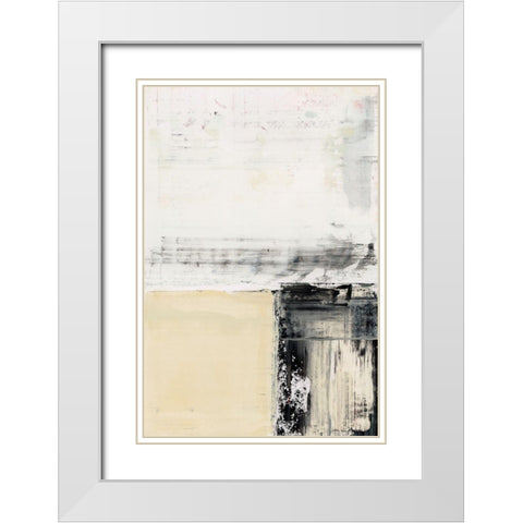 Block Standing I  White Modern Wood Framed Art Print with Double Matting by Cartissi