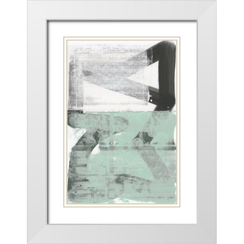 Fontanalba III White Modern Wood Framed Art Print with Double Matting by Cartissi