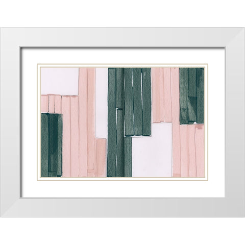 Stop Motion White Modern Wood Framed Art Print with Double Matting by Cartissi