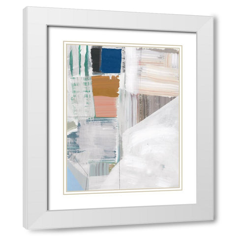 Buildings I White Modern Wood Framed Art Print with Double Matting by Cartissi