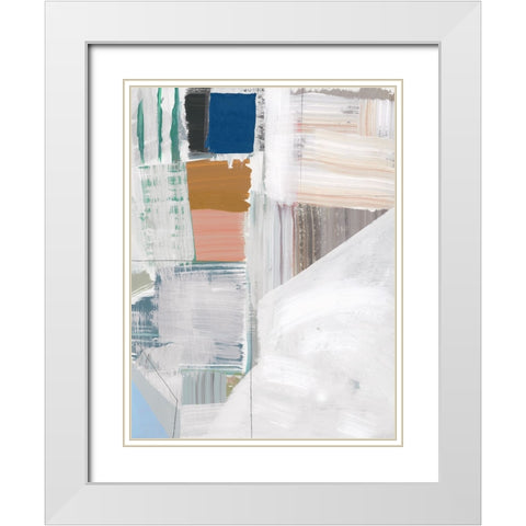 Buildings I White Modern Wood Framed Art Print with Double Matting by Cartissi