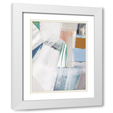 Buildings II White Modern Wood Framed Art Print with Double Matting by Cartissi
