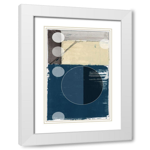 Bluff Block I  White Modern Wood Framed Art Print with Double Matting by cartissi