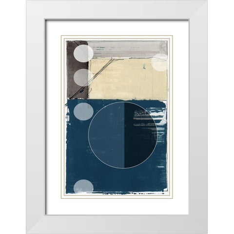 Bluff Block I  White Modern Wood Framed Art Print with Double Matting by cartissi