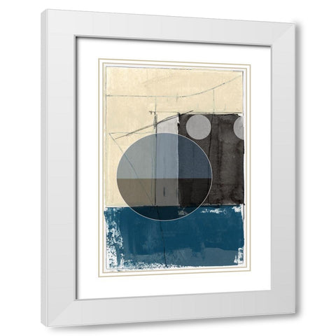 Bluff Block II  White Modern Wood Framed Art Print with Double Matting by cartissi