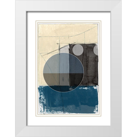 Bluff Block II  White Modern Wood Framed Art Print with Double Matting by cartissi