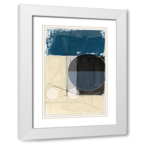 Bluff Block III White Modern Wood Framed Art Print with Double Matting by cartissi