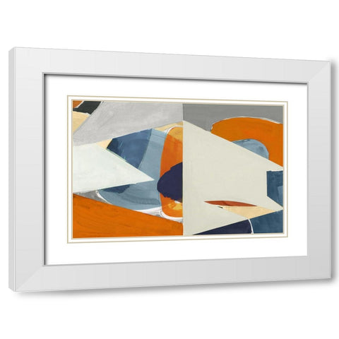 Overlapping Shapes I  White Modern Wood Framed Art Print with Double Matting by Cartissi