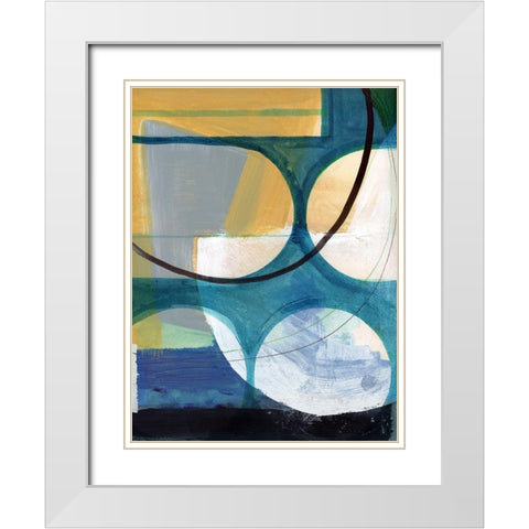 Promenades II White Modern Wood Framed Art Print with Double Matting by Cartissi