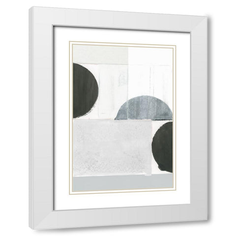 Shape Parade III White Modern Wood Framed Art Print with Double Matting by Cartissi