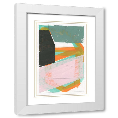 Gentle Geo I  White Modern Wood Framed Art Print with Double Matting by Cartissi