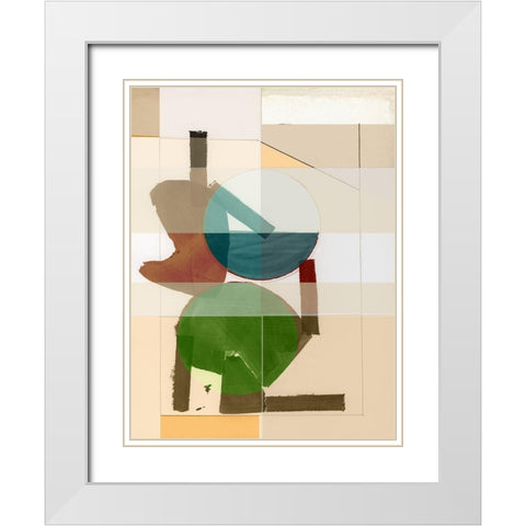 Earthly I  White Modern Wood Framed Art Print with Double Matting by Cartissi
