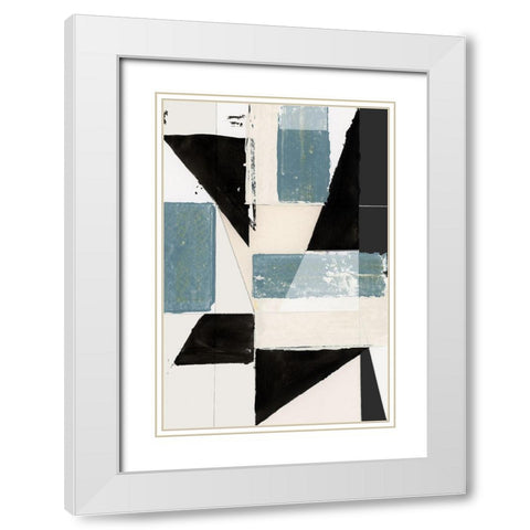 Monochrome Emblem I  White Modern Wood Framed Art Print with Double Matting by Cartissi