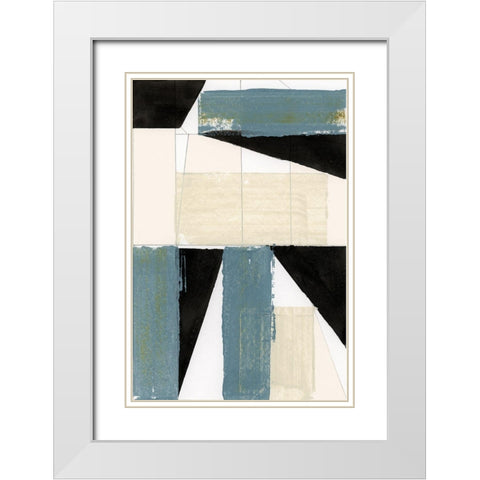 Monochrome Emblem II  White Modern Wood Framed Art Print with Double Matting by Cartissi
