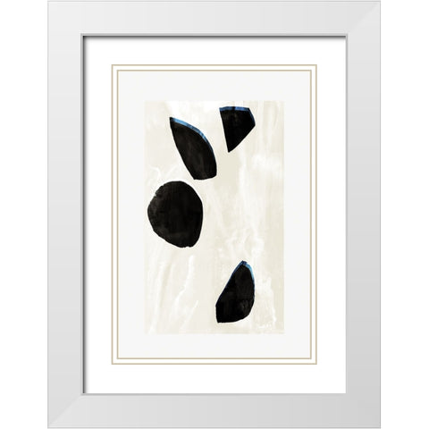 Neutral Black And White II White Modern Wood Framed Art Print with Double Matting by Cartissi