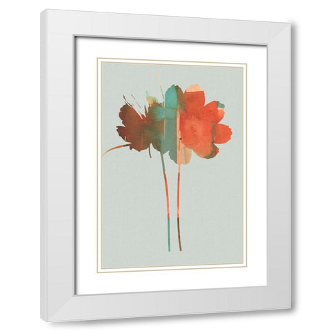 Pastel Union I White Modern Wood Framed Art Print with Double Matting by Cartissi