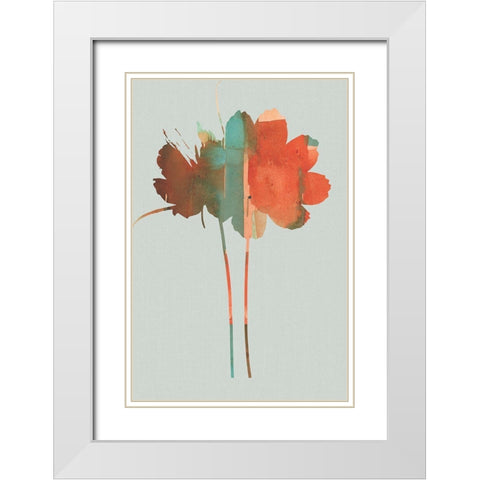 Pastel Union I White Modern Wood Framed Art Print with Double Matting by Cartissi