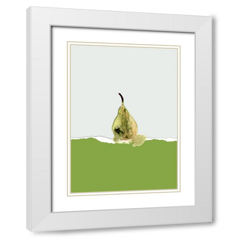 Fruit Contrast II White Modern Wood Framed Art Print with Double Matting by Cartissi