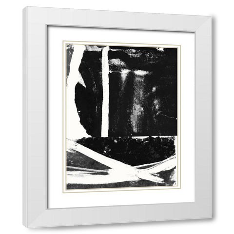 Black And White I  White Modern Wood Framed Art Print with Double Matting by Cartissi