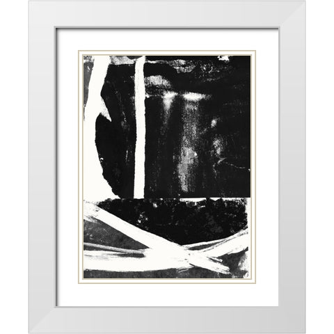 Black And White I  White Modern Wood Framed Art Print with Double Matting by Cartissi