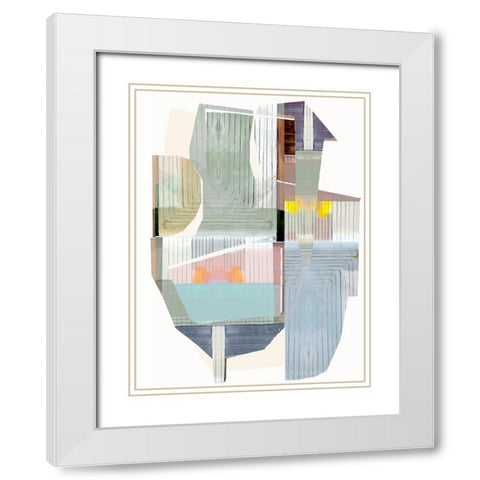Bright Romance I White Modern Wood Framed Art Print with Double Matting by Cartissi