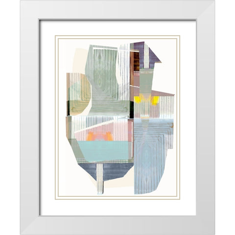 Bright Romance I White Modern Wood Framed Art Print with Double Matting by Cartissi