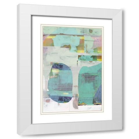 Electric Love II White Modern Wood Framed Art Print with Double Matting by Cartissi