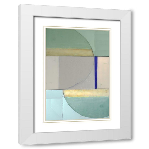 Signals I White Modern Wood Framed Art Print with Double Matting by Cartissi