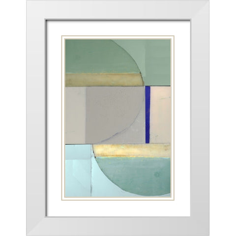 Signals I White Modern Wood Framed Art Print with Double Matting by Cartissi