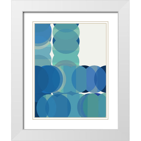 Repeat Dot Repeat I White Modern Wood Framed Art Print with Double Matting by Cartissi