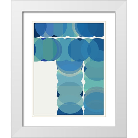 Repeat Dot Repeat II White Modern Wood Framed Art Print with Double Matting by Cartissi