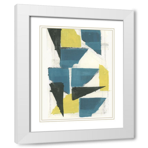 Golden Metallics II  White Modern Wood Framed Art Print with Double Matting by Cartissi