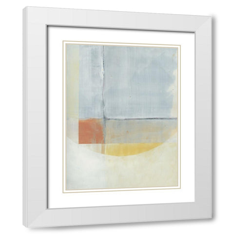 White Cornish Walls I White Modern Wood Framed Art Print with Double Matting by Cartissi