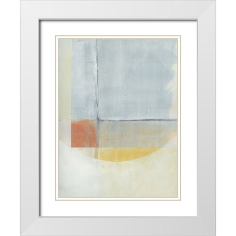 White Cornish Walls I White Modern Wood Framed Art Print with Double Matting by Cartissi