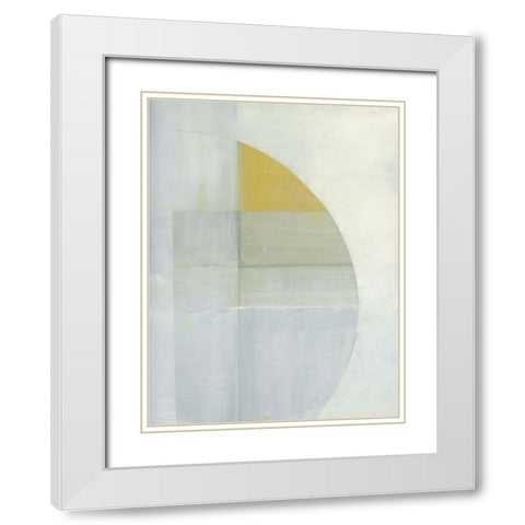 White Cornish Walls II White Modern Wood Framed Art Print with Double Matting by Cartissi