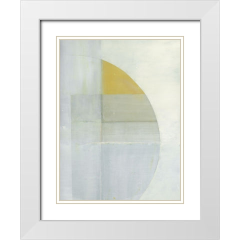 White Cornish Walls II White Modern Wood Framed Art Print with Double Matting by Cartissi