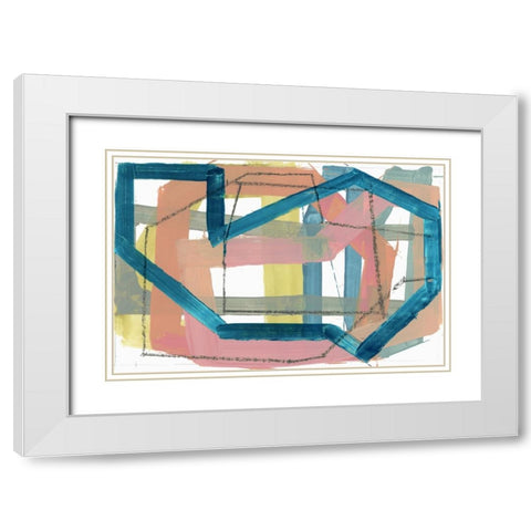 Curbing I White Modern Wood Framed Art Print with Double Matting by Cartissi