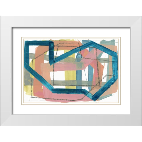Curbing I White Modern Wood Framed Art Print with Double Matting by Cartissi