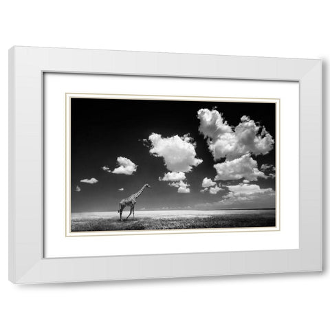 Ghizzi Panizza -Gone with the Clouds White Modern Wood Framed Art Print with Double Matting by 1x