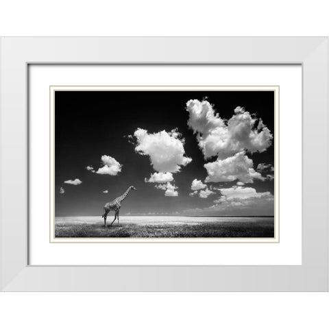 Ghizzi Panizza -Gone with the Clouds White Modern Wood Framed Art Print with Double Matting by 1x