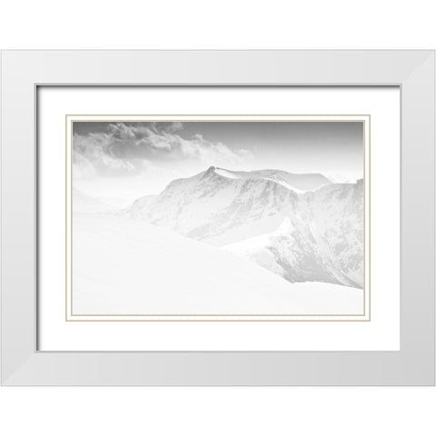 Untitled White Modern Wood Framed Art Print with Double Matting by Keilen