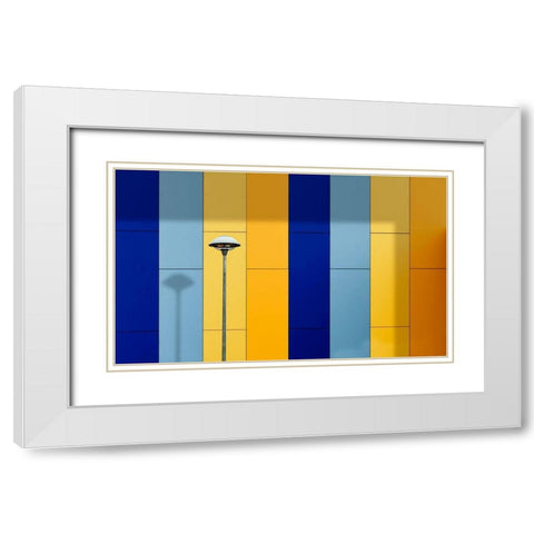 Urban Colors White Modern Wood Framed Art Print with Double Matting by Novillo