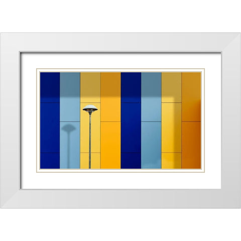 Urban Colors White Modern Wood Framed Art Print with Double Matting by Novillo