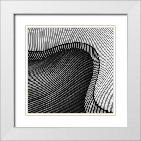 Sea Shore  White Modern Wood Framed Art Print with Double Matting by Vangindertael