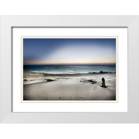Reach for the sun White Modern Wood Framed Art Print with Double Matting by Brackstone